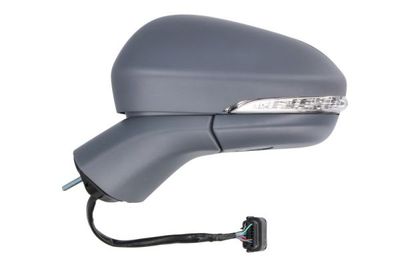 Zijspiegel Links (elektrisch, asferisch, met verwarming, under-coated, elektrisch opklapbaar, met indicator) past: FORD MONDEO V 08.14-
