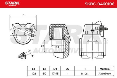 спирачен апарат STARK SKBC-0460106