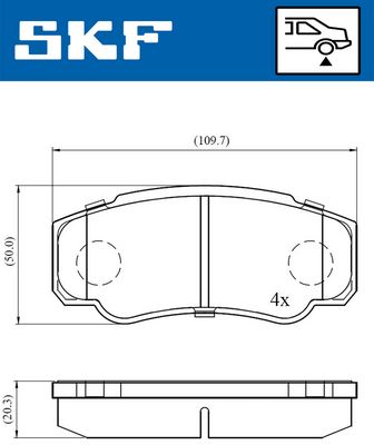 SET PLACUTE FRANA FRANA DISC SKF VKBP90510 1