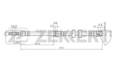 Тормозной шланг ZEKKERT BS-9250 для VW FOX