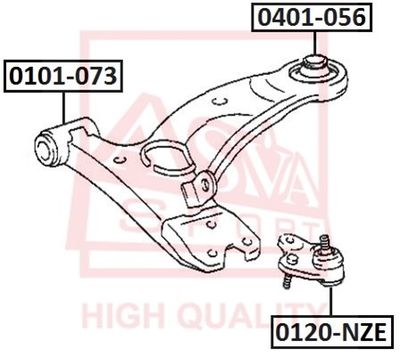 Шарнир независимой подвески / поворотного рычага ASVA 0120-NZE для CHERY TIGGO