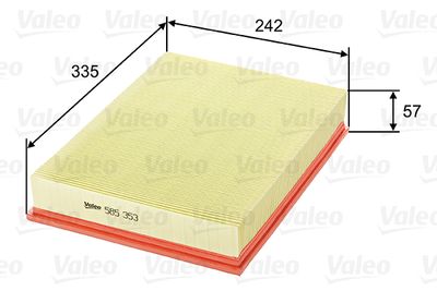 Воздушный фильтр VALEO 585353 для VOLVO 940