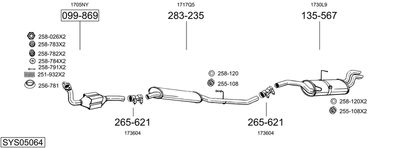 Układ wydechowy BOSAL SYS05064