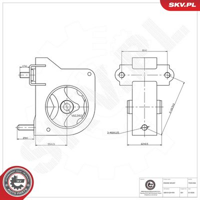 Uloženie, motor ESEN SKV 75SKV466