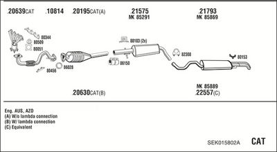 SISTEM DE ESAPAMENT WALKER SEK015802A
