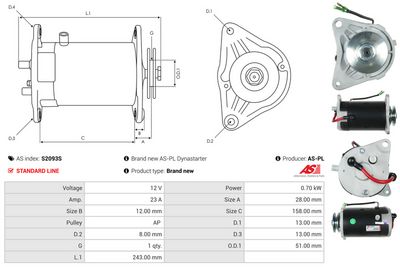 GENERATOR START AS-PL S2093S 4