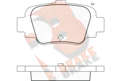 R BRAKE RB1840 Тормозные колодки и сигнализаторы  для NISSAN MICRA II (K11) 1.0 i 16V