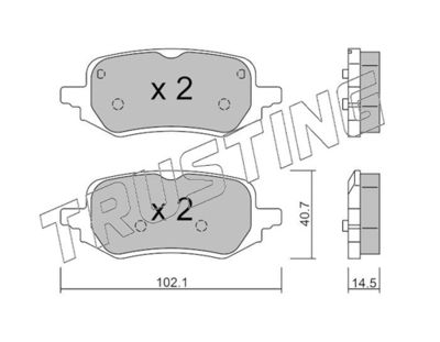 Комплект тормозных колодок, дисковый тормоз TRUSTING 1248.0 для FORD PUMA