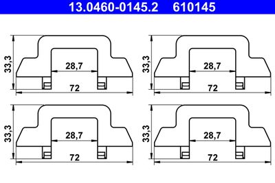 Комплектующие, колодки дискового тормоза 13.0460-0145.2