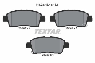 TEXTAR 2334803 Тормозные колодки и сигнализаторы  для TOYOTA PLATZ (Тойота Платз)