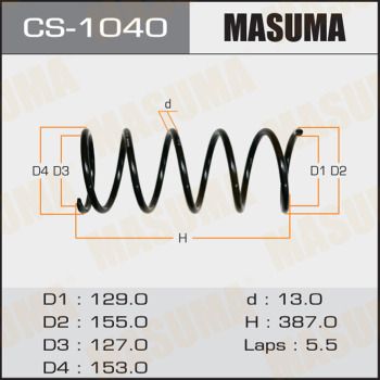 MASUMA CS-1040 Пружина подвески  для TOYOTA CALDINA (Тойота Калдина)