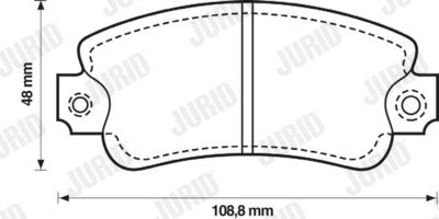 Комплект тормозных колодок, дисковый тормоз JURID 571464D для FIAT 900
