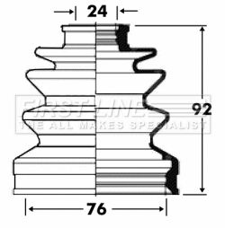 Bellow, drive shaft FIRST LINE FCB2815