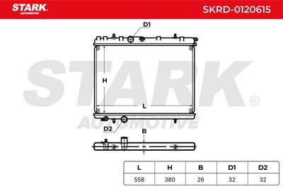 радиатор, охлаждане на двигателя STARK SKRD-0120615