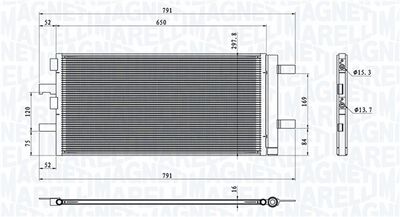 MAGNETI MARELLI 350203786000 Радиатор кондиционера  для BMW 2 (Бмв 2)