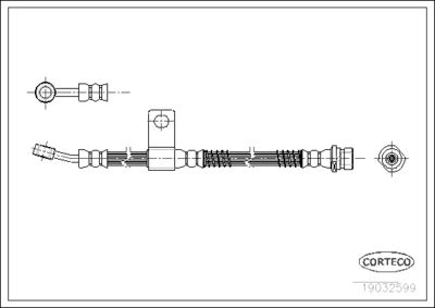 Тормозной шланг CORTECO 19032599 для HYUNDAI ATOS