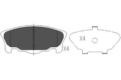 Комплект тормозных колодок, дисковый тормоз KAVO PARTS KBP-1507 для DAIHATSU MOVE