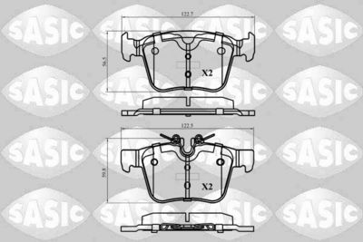 Sada brzdových destiček, kotoučová brzda SASIC 6210150