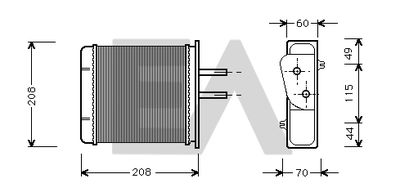 EACLIMA 45C25015 Радиатор печки  для FIAT BARCHETTA (Фиат Барчетта)