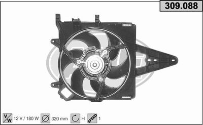 AHE 309.088 Вентилятор системы охлаждения двигателя  для FIAT STRADA (Фиат Страда)