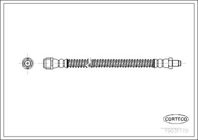Тормозной шланг CORTECO 19031170 для MERCEDES-BENZ S-CLASS