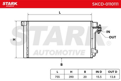 кондензатор, климатизация STARK SKCD-0110111