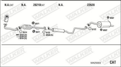 Изпускателна система WALKER MA25003