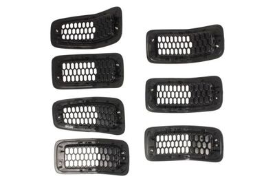 Voorgrille (set, grijs/zwart) past: JEEP CHEROKEE KL 11.13-01.18