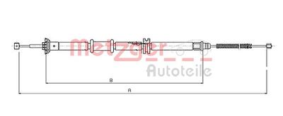 METZGER 12.0730 Трос ручного тормоза  для FIAT QUBO (Фиат Qубо)