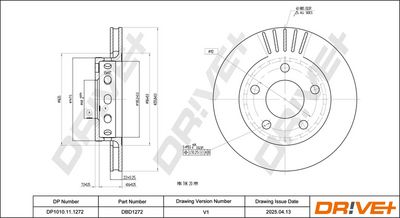 спирачен диск DR!VE+ DP1010.11.1272