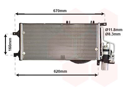VAN WEZEL 37005310 Радиатор кондиционера  для OPEL COMBO (Опель Комбо)