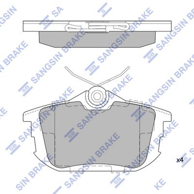 Комплект тормозных колодок, дисковый тормоз Hi-Q SP1531 для MITSUBISHI COLT