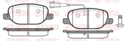 Комплект тормозных колодок, дисковый тормоз REMSA 0878.02 для ALFA ROMEO 4C