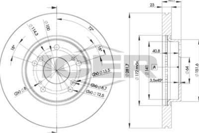 спирачен диск ICER 78BD1705-2