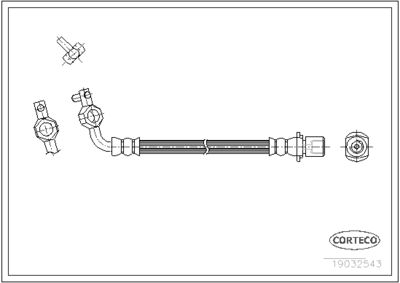 Тормозной шланг CORTECO 19032543 для TOYOTA LITEACE