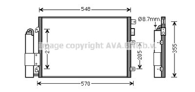 AVA QUALITY COOLING RT5376D Радиатор кондиционера для RENAULT LOGAN EXPRESS (US_)