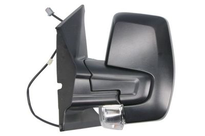 Zijspiegel Links (handmatig, in reliëf, met indicator) past: FORD TRANSIT / TOURNEO CUSTOM 07.17-12.23