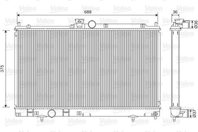 VALEO 701560 Крышка радиатора для MITSUBISHI LANCER