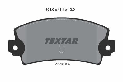 Комплект тормозных колодок, дисковый тормоз TEXTAR 2029301 для LANCIA BETA
