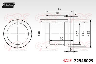 Поршень, корпус скобы тормоза MAXTECH 72948029 для SEAT AROSA