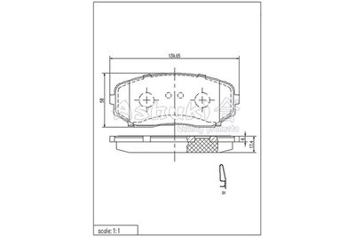 Комплект тормозных колодок, дисковый тормоз ASHUKI by Palidium 1080-0703 для MITSUBISHI ECLIPSE	CROSS