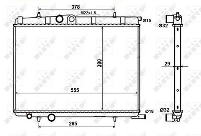 Radiator, engine cooling 56021