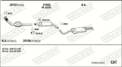 Изпускателна система WALKER VWK015631