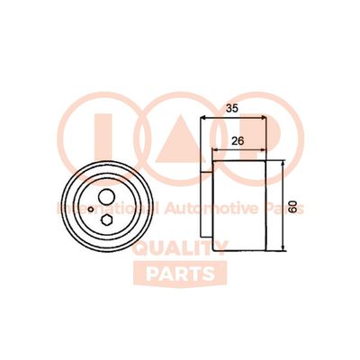 IAP QUALITY PARTS 127-21050 Натяжной ролик ремня ГРМ  для KIA CARNIVAL II (GQ) 2.5 V6
