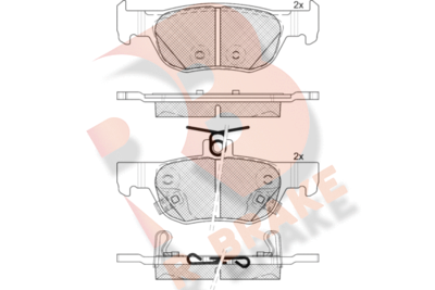 Комплект тормозных колодок, дисковый тормоз R BRAKE RB2374 для MAZDA MX-30
