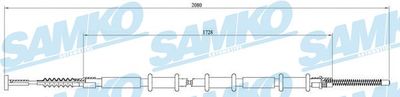 Тросик, cтояночный тормоз SAMKO C0193B для FIAT MULTIPLA