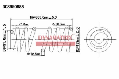 DYNAMATRIX DCS950688 Пружина подвески  для VW VENTO (Фольцваген Венто)