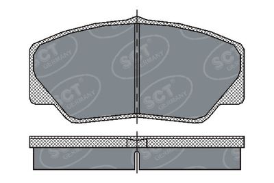 Комплект тормозных колодок, дисковый тормоз SCT - MANNOL SP 206 PR для FORD P100