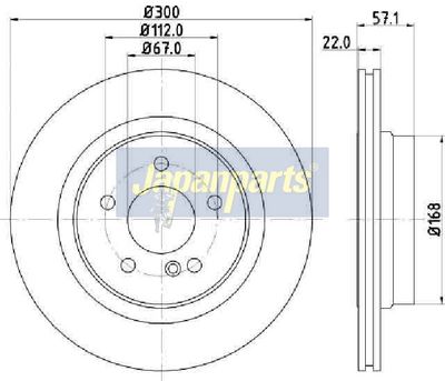 спирачен диск JAPANPARTS DP-0510C