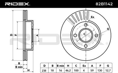 спирачен диск RIDEX